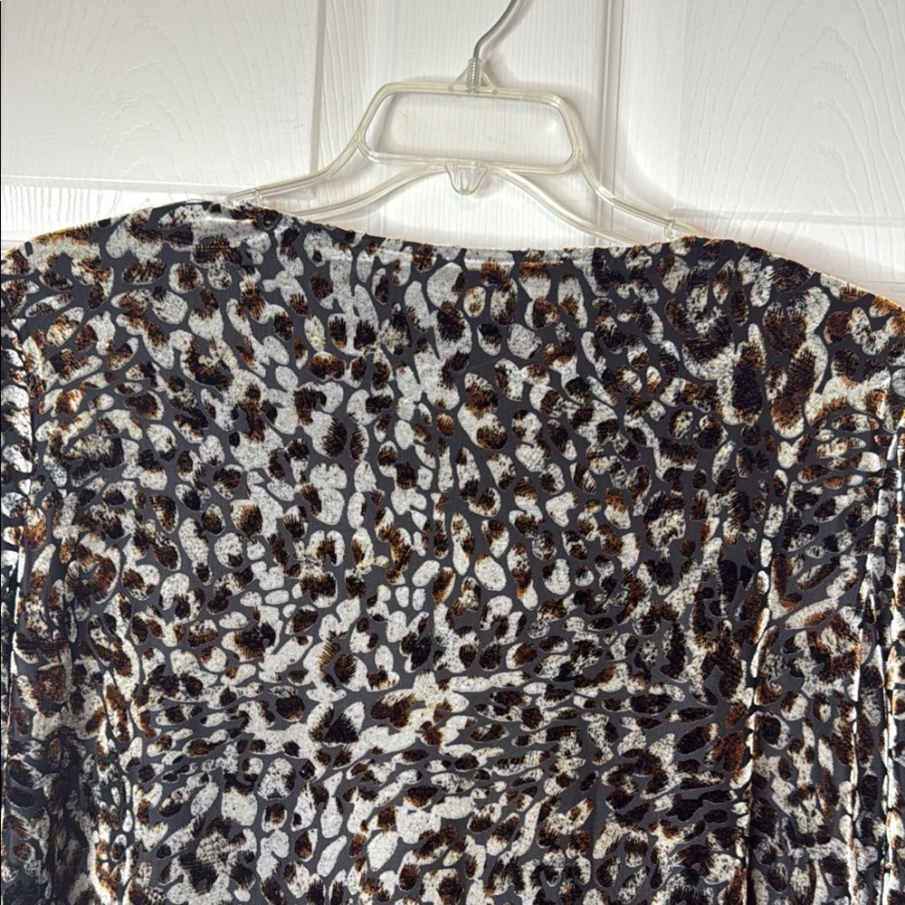 Susan Graver Black and Gray Sequin Long Sleeve Blouse - Picture 7 of 9